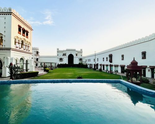 Relax by the swimming pool