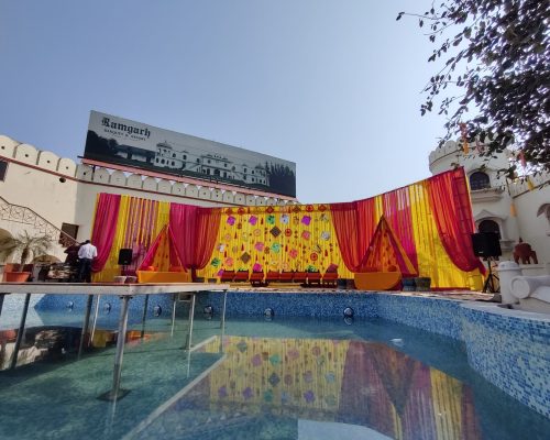 Swimming pool at The Fort Ramgarh in Panchkula